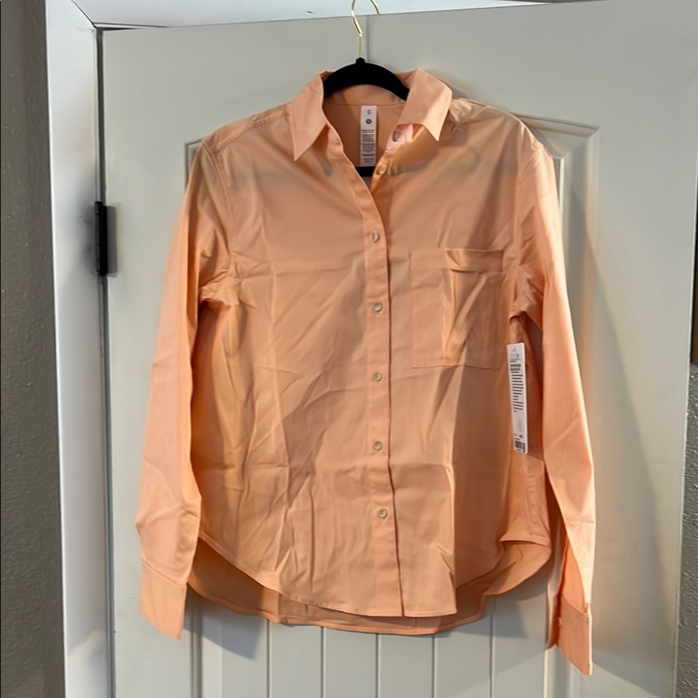 NWT Lululemon Cotton-blend Poplin Button Down Shirt